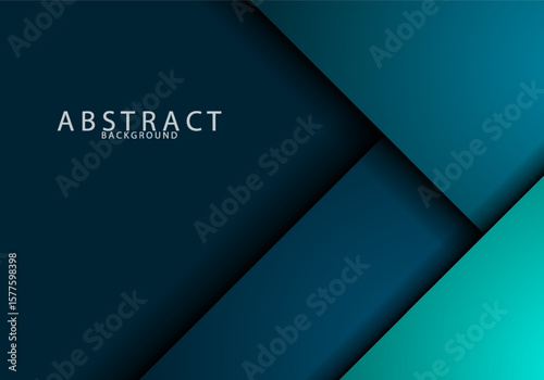 Green turquoise and Blue background vector overlap layer on dark space for background design