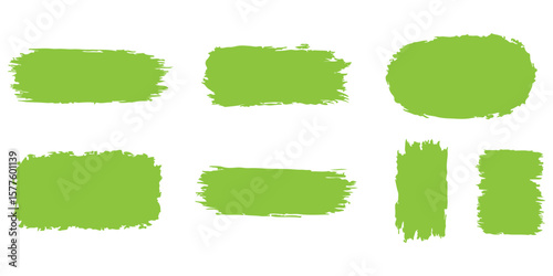 Set of paint brush stroke, ink splatter and artistic design elements. Ink splashes. Rough smears and stains. High quality manually traced. Drops blots isolated. Vector isolated elements set.