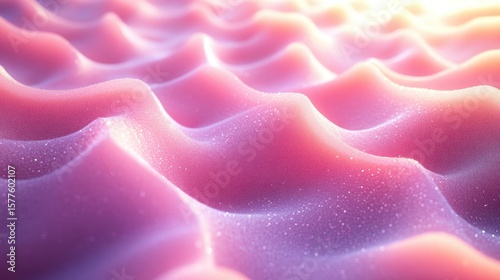 Abstract, soft pink waves with subtle sparkle
