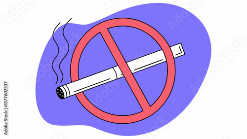 Say No to Smoking Vector Design for Health and Awareness Campaigns
Anti-Smoking Illustration with Stop Cigarette Message Vector Art