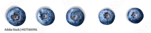 blueberries on transparent background, isolated