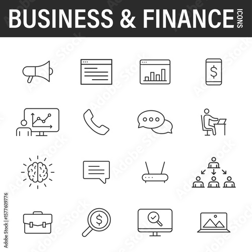 Business & Finance Icon vector illustrator 5