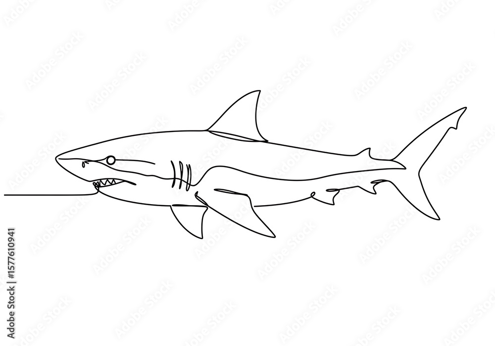 Fototapeta premium 一点線、深海の王者