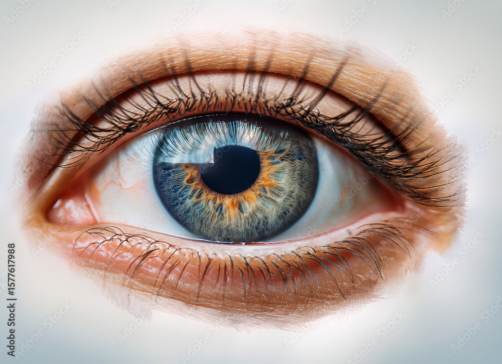 Fototapeta premium das menschliche Auge mit Wimpern - I