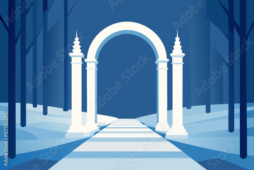 arch in the blue sky