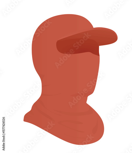 Red head cover gear. vector	