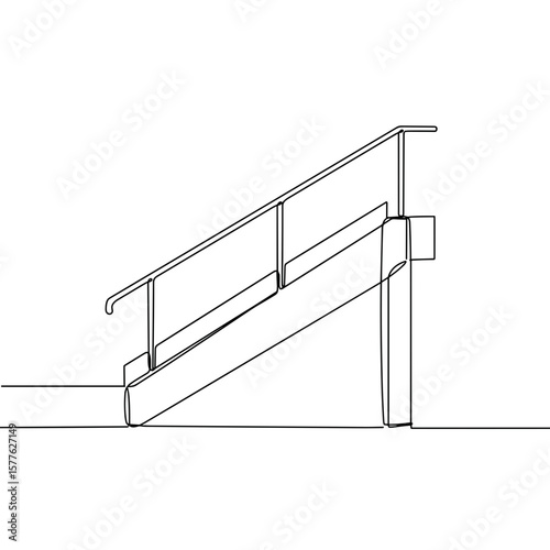 Staircase with handrail design in minimalist style  