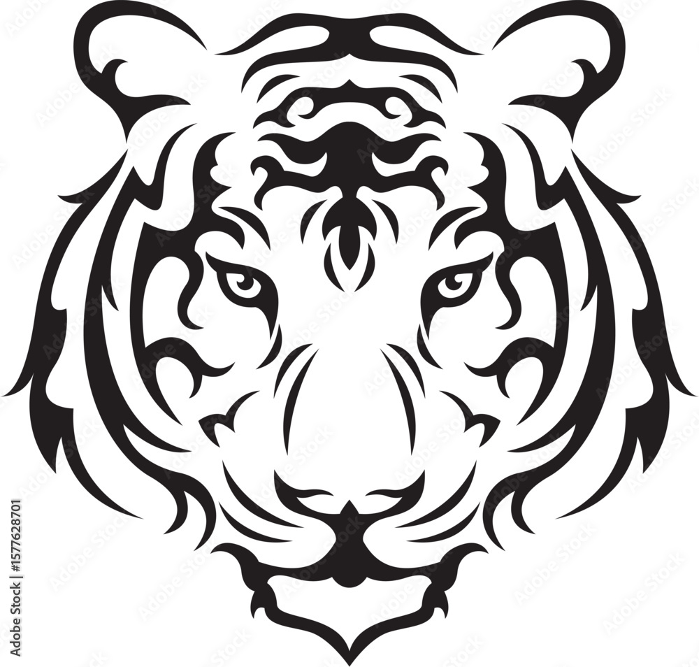Obraz premium head of a tiger icon