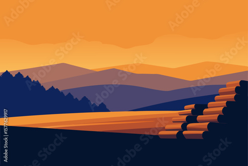 sunrise in mountains