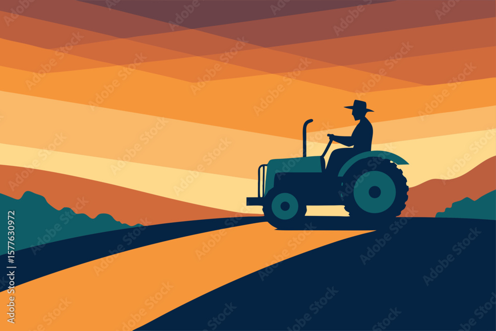 Fototapeta premium tractor on the beach
