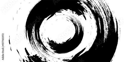 Circular texture. Distressed uneven grunge background. Abstract vector illustration. Overlay to create interesting effect and depth. Isolated on white background.EPS10.