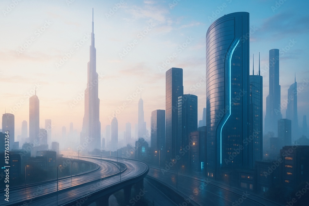 Naklejka premium Cityscape