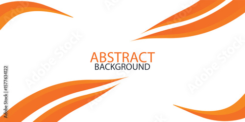 Vector orange line background curve element with white space for text and message design, overlapping layers, vector