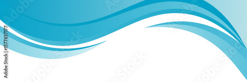 Modern blue banner background. Graphic design banner pattern background template with dynamic wave shapes,curvature