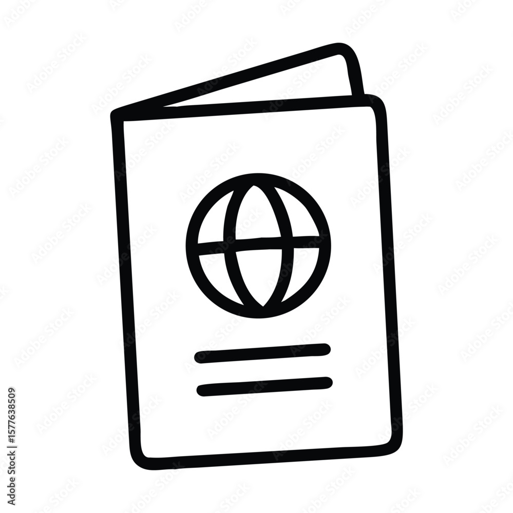 Passport icon icon related to action plan suitable for web site app user interfaces line icon style Vector
