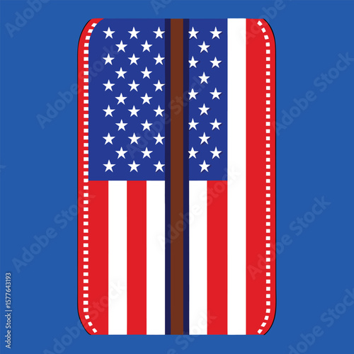 USA Flag Divided A Vector Illustration of Patriotism and Division