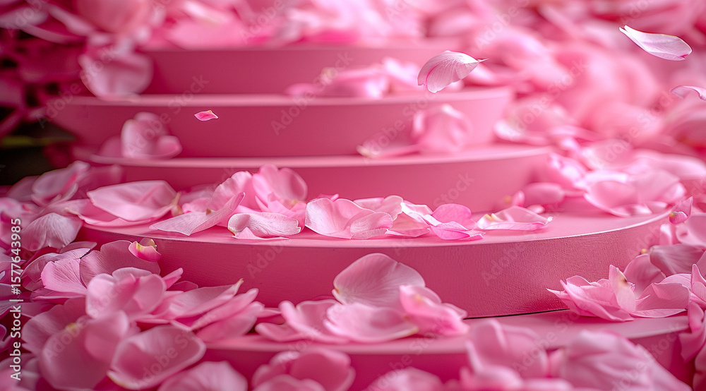 Obraz premium wedding cake with pink roses