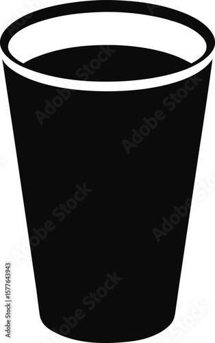 Glass of juice with straw vector | Premium Vector