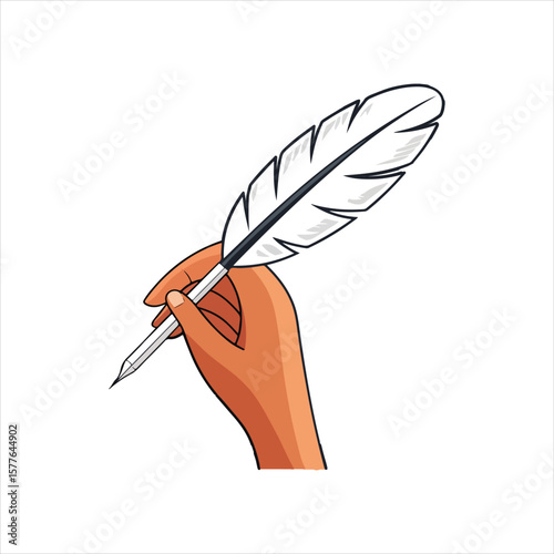 feather and ink