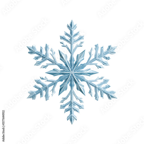 3d icon of a beautiful blue snowflake isolated on transparent background glistens with icy perfection isolated on transparent background