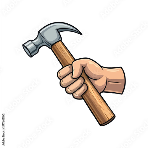 hand holding hammer