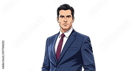 Confident Professional Portrait of a Business Man in Suit for Corporate Branding and Headshots