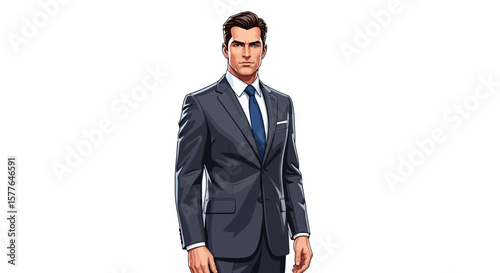 Confident Businessman in Suit Professional Portrait for Corporate Image, Executive Presence, and Career Success