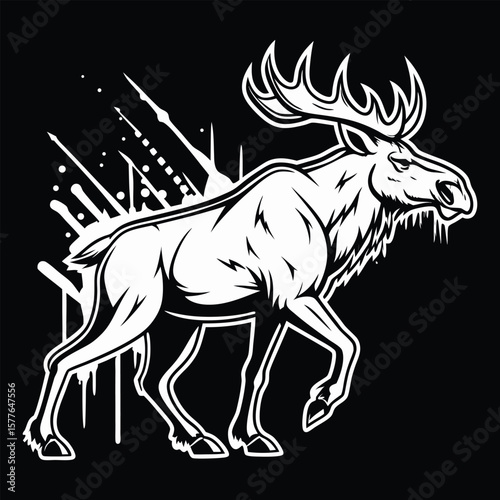 Majestic Moose Antlers Forest Creature deer wildlife