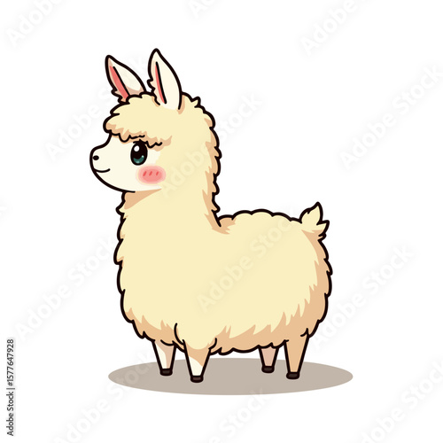Cute Baby Llama Clipart 05