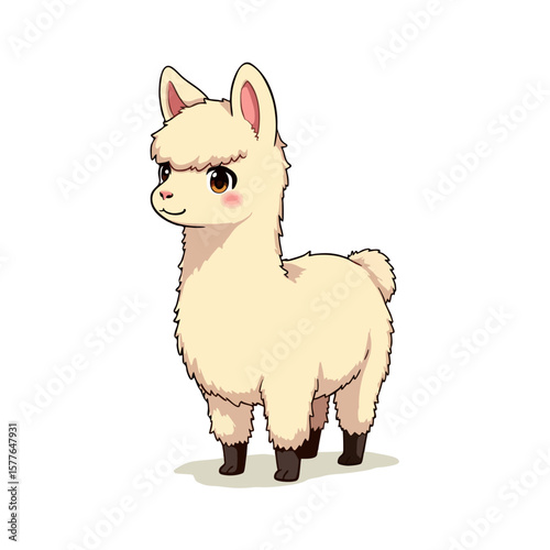 Cute Baby Llama Clipart 06