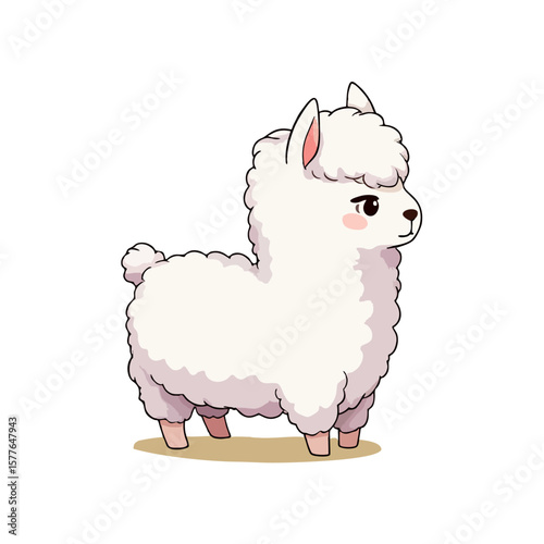 Cute Baby Llama Clipart 04