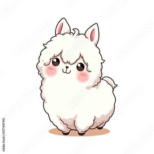 Cute Baby Llama Clipart 07