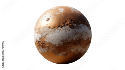 Spherical Earthy Marvel: An abstract view of a planet surface in spherical shape. The illustration is evoking an exploration of natural beauty and the mysteries of the celestial wonders.