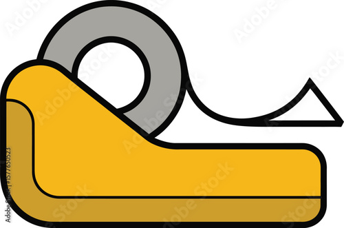Vector Illustration of a Tape Dispenser