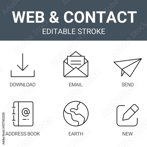 WEB & CONTACT EDITABLE STROKE 7
