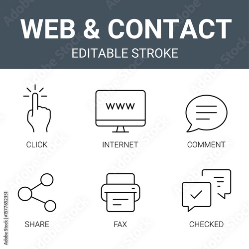 WEB & CONTACT EDITABLE STROKE 9
