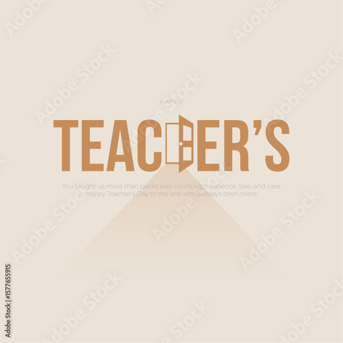 Happy Teacher's day post and greeting card concept background. Creative teacher's day vector education concept. vector illustration