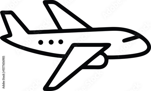 Plane icon airport sign black airplane silhouette