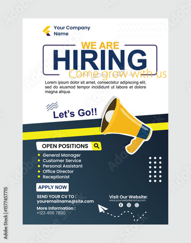 We are hiring job media social post template