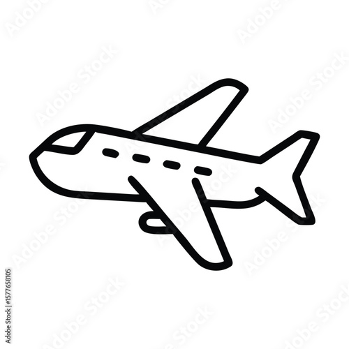 Plane icon airport sign black airplane silhouette