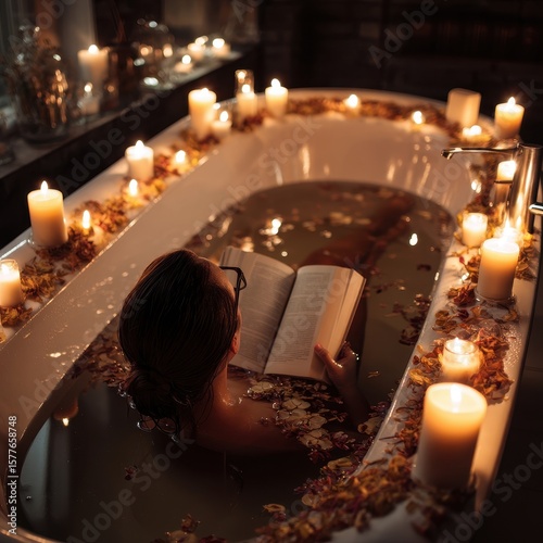 Young woman and man in a restaurant with romantic Christmas candlelight celebration