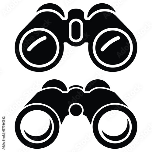 Black binoculars optical instruments white