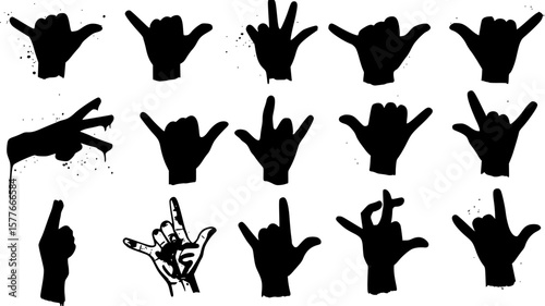Shaka hand sign spray paint
