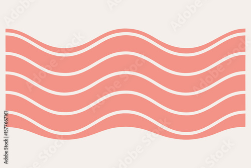 Pale Coral and Salmon Pink Minimalist Waveforms pale pink