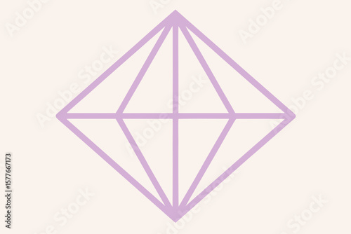 Minimalist Lavender Diamond Grid Geometric Pattern