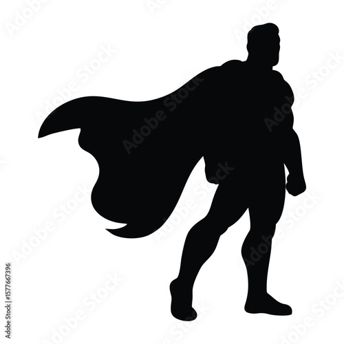 vector silhouette of a superhero