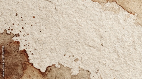 Textured paper with brown stains