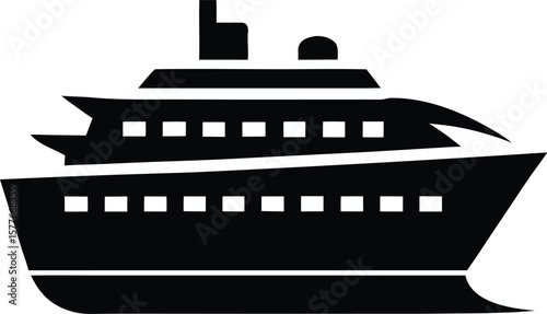 Ship flat icon. front side of the ship. vector illustration