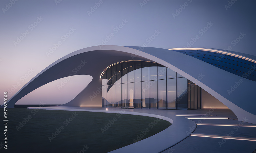 Obraz premium Modern architectural building exterior