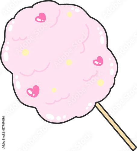 Pink Cotton Candy Clipart Dessert Illustration